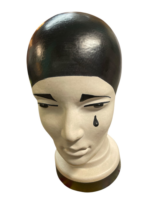 Pierrot Harlekin Kopf Keramik 70er Jahre