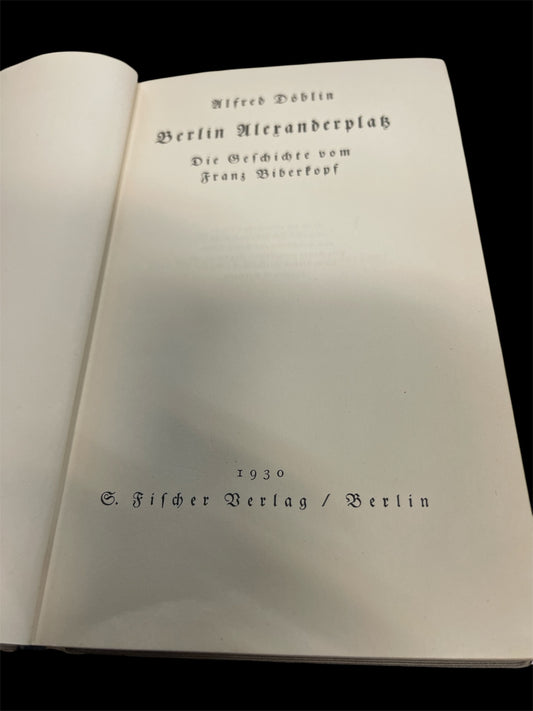 Buch von 1930 Berlin Alexanderplatz. Die Geschichte vom Franz Biberkopf von Döblin, Alexander