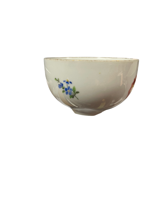 Meissen Tasse Blumen-Dekor Porzellan, handbemalt, 2. Wahl, ohne Untertasse