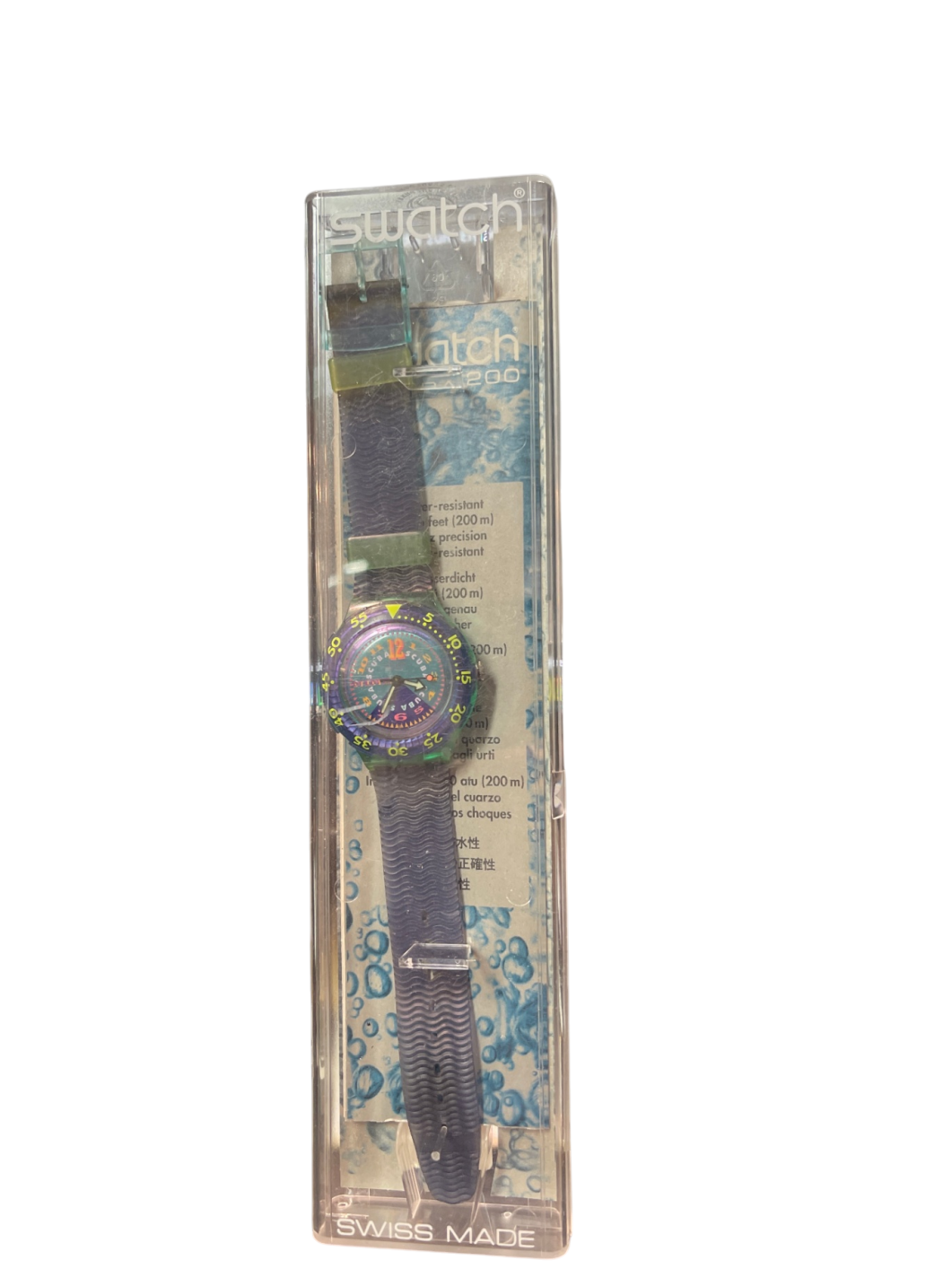 Swatch Scuba 200 SDN100 "Nemo" 1994 – mit Box – Vintage – getragen – Swiss Made