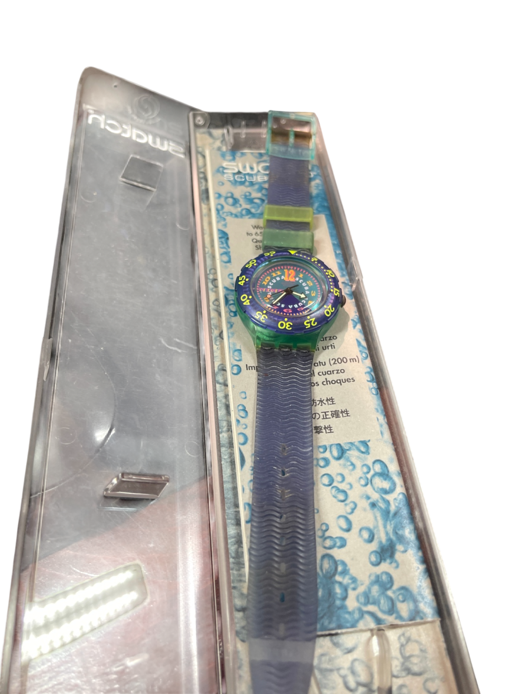 Swatch Scuba 200 SDN100 "Nemo" 1994 – mit Box – Vintage – getragen – Swiss Made
