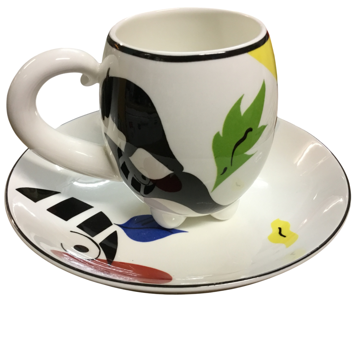Villeroy & Boch Tasse mit Unterteller Animal Park – Design-Sammlerstück – Made in France