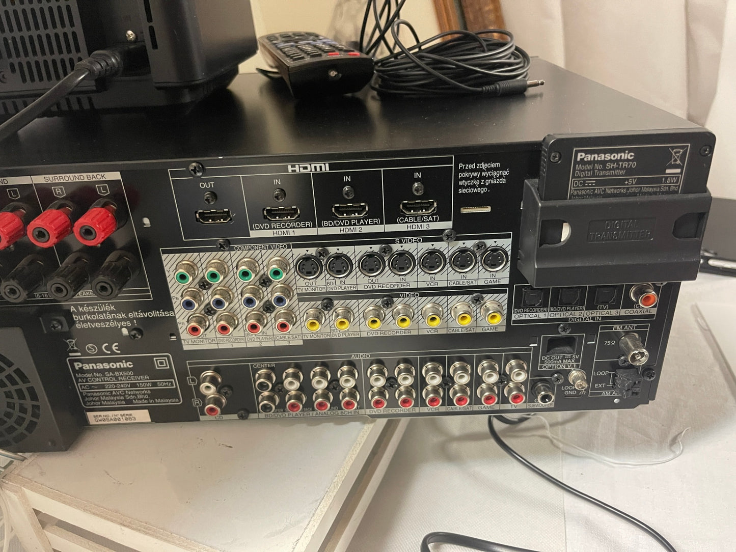 Panasonic Heimkino-Verstärker SA-BX500 mit Wireless-Modul SE-FX70 – Top Zustand