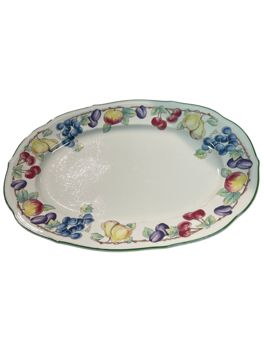 ViVilleroy & Boch Melina Servierplatte oval 33 cm – Obstdekor, gebraucht