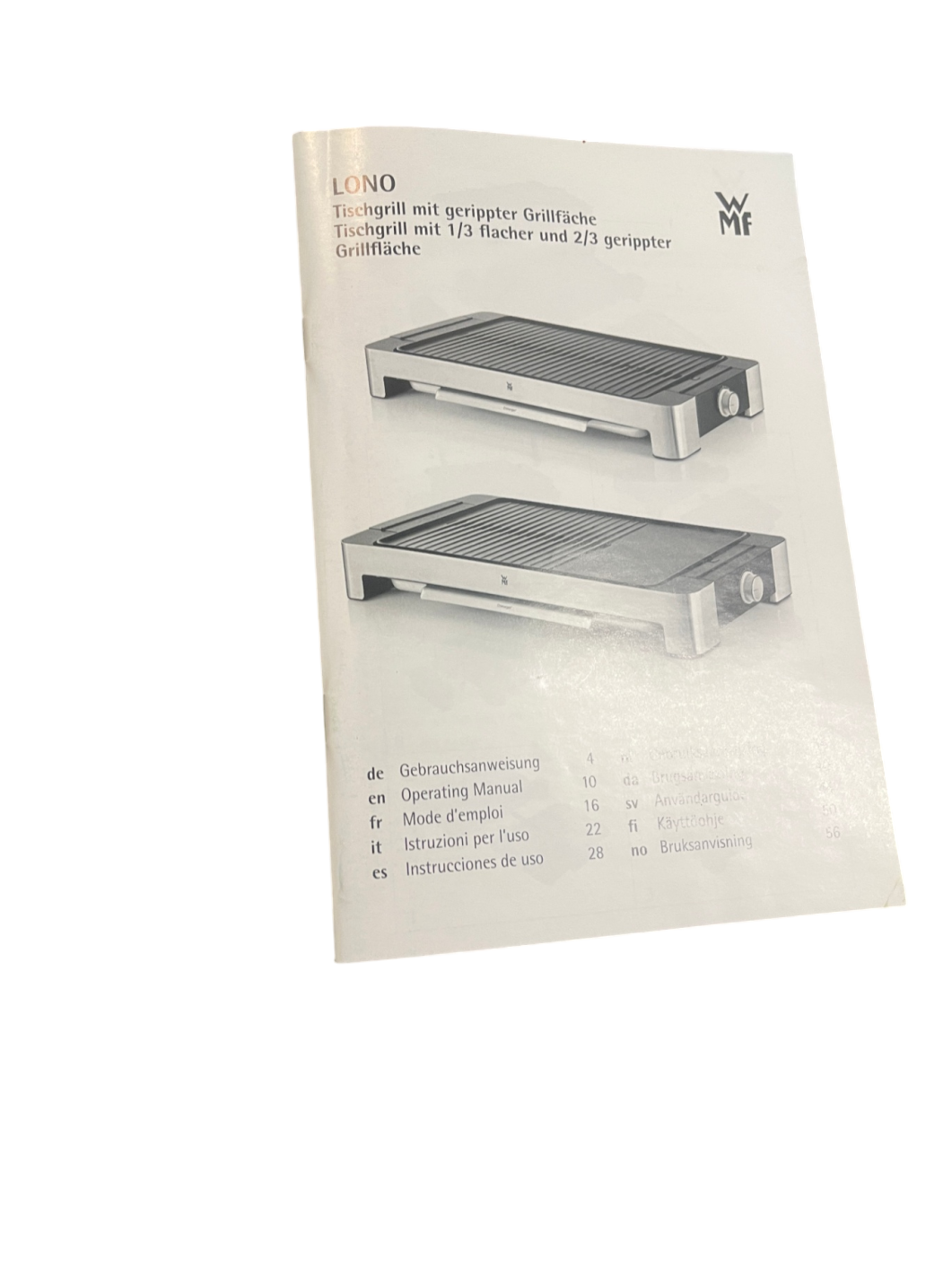 WMF LONO Tischgrill Elektrogrill – gerippte Grillfläche, 2000W, OVP, neuwertig