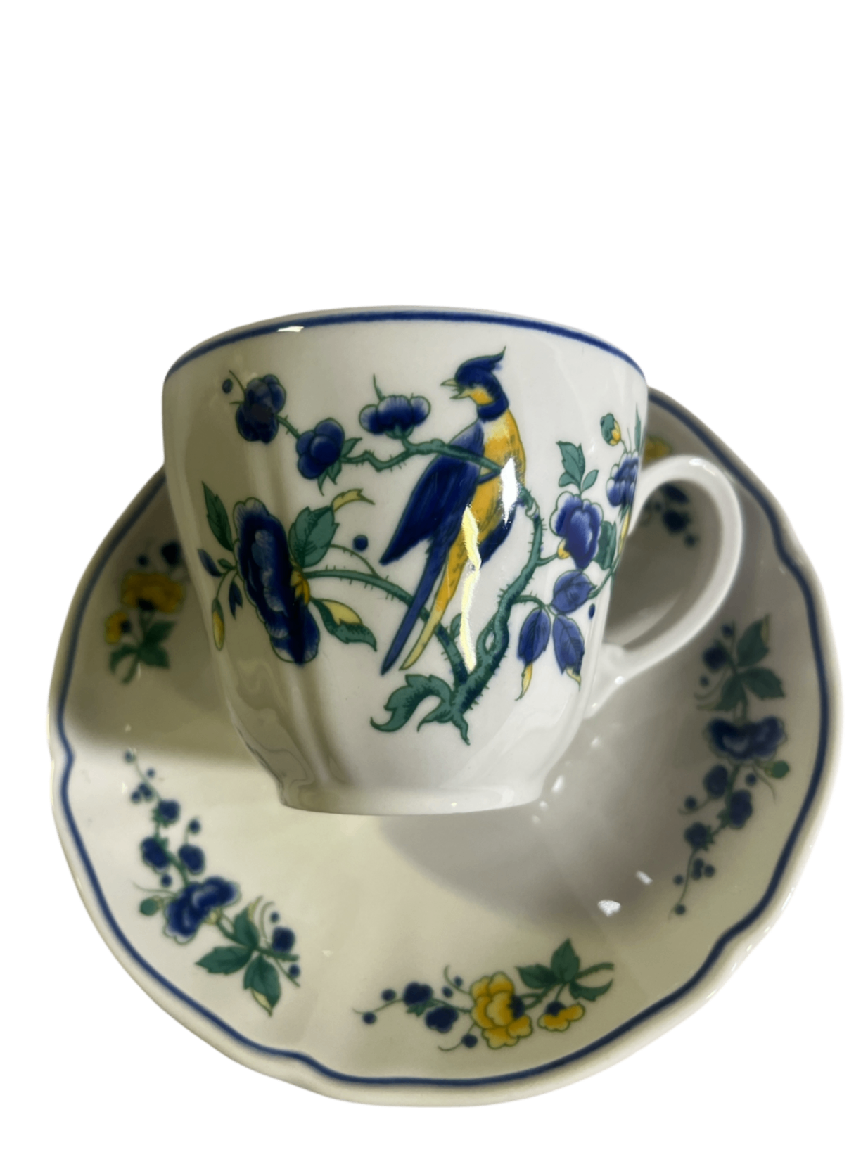 Villeroy & Boch – Phoenix Blau Kaffeetasse mit Untertasse – W. Germany