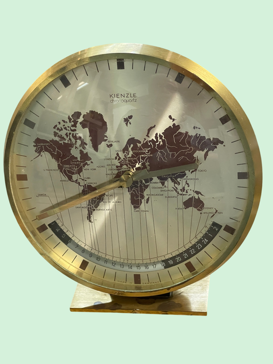 Tischuhr Kienzle Weltzeit Quartz Preisabschlag für Zustand siehe Beschreibung