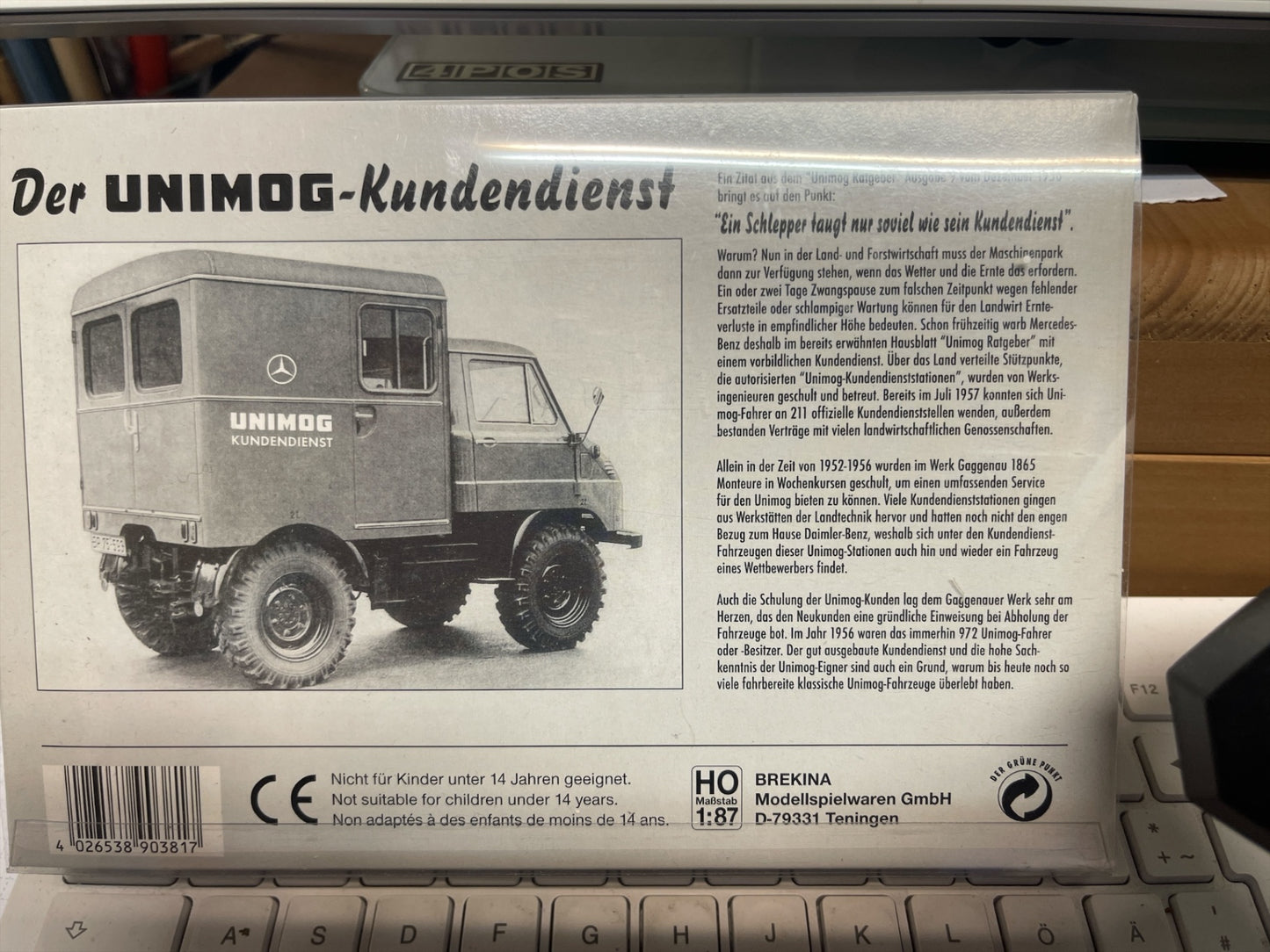 Modellautos Brekina Unimog Kundendienst 1:87 OVP