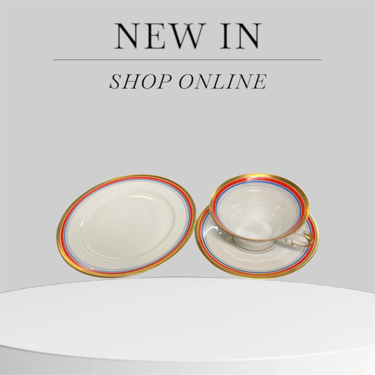 Rosenthal Selb Bavaria „Madeleine“ | Sammeltasse mit Untertasse & Kuchenteller | Goldrand | 50er Jahre