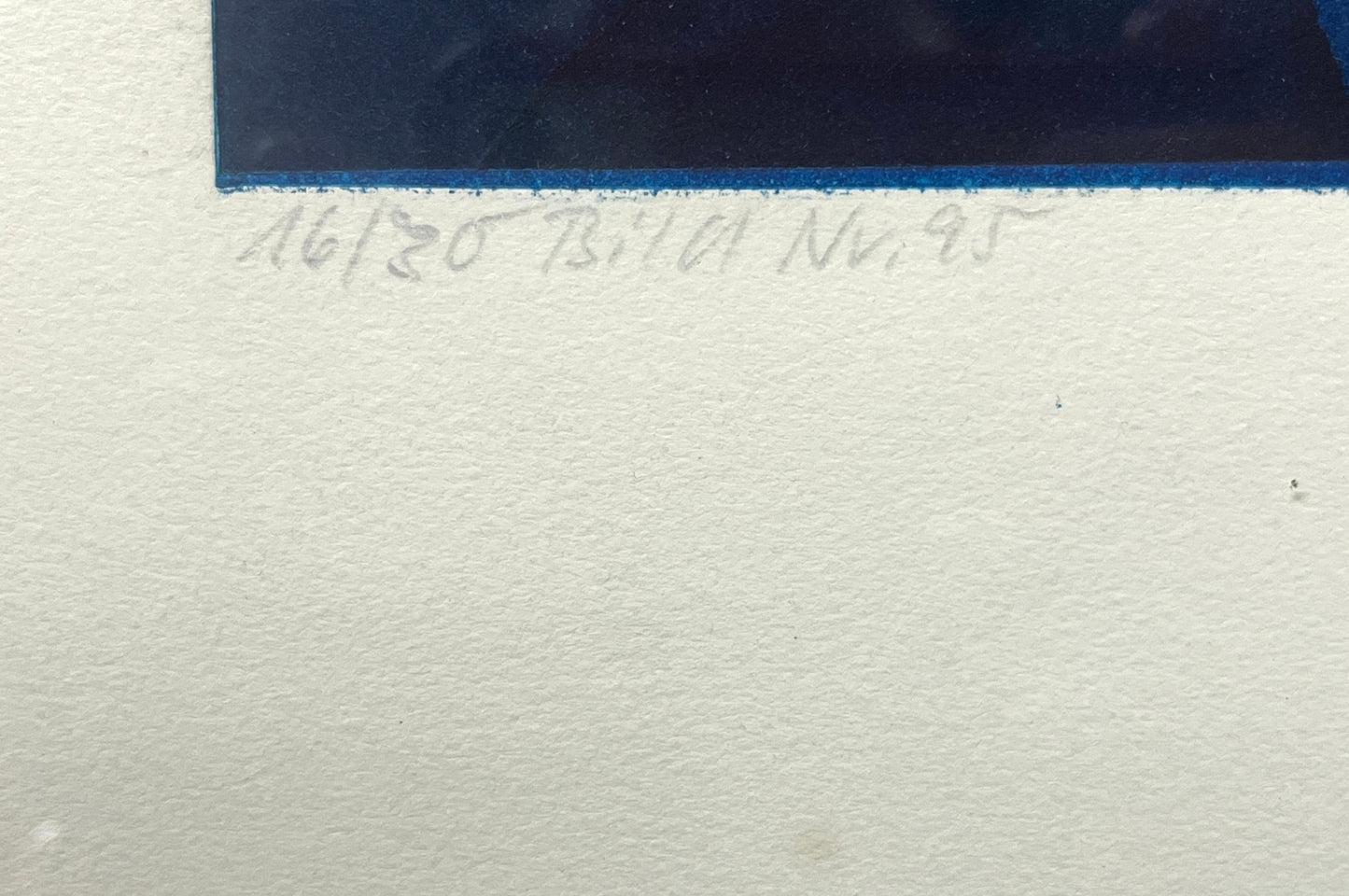 Abstrakte Farbradierung Bild Nr 95 1978 gerahmt Papier 32 cm x 42 cm
