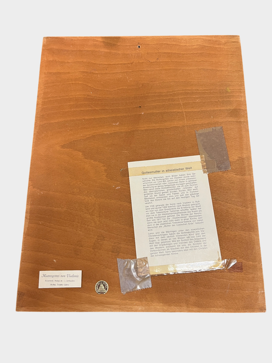 Ikonenbild Muttergottes von Vladimir Holztafel religiöses Bild