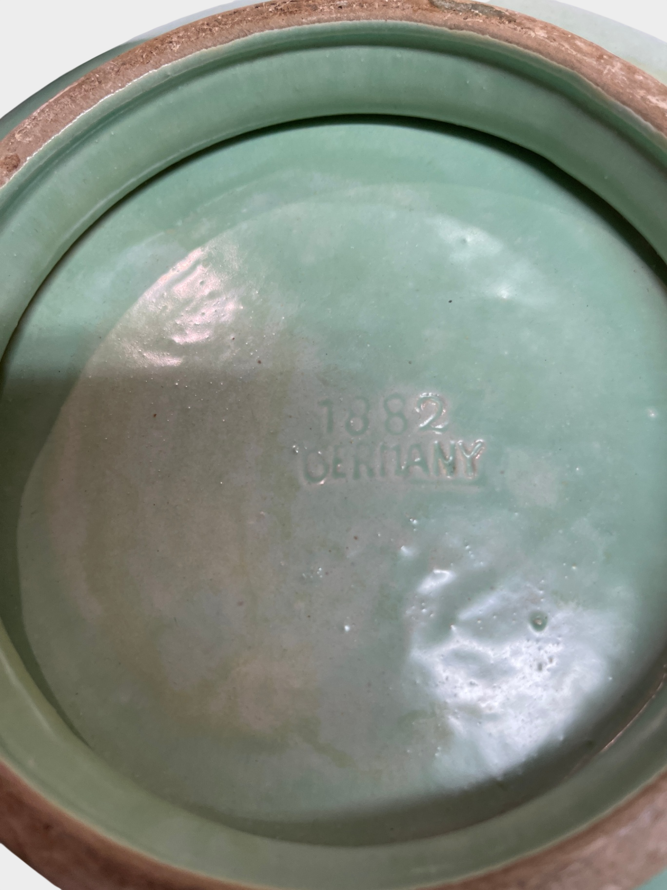 Vintage Keramik Anbietschale Grün 27 cm Mid Century 60er Jahre Made in Germany