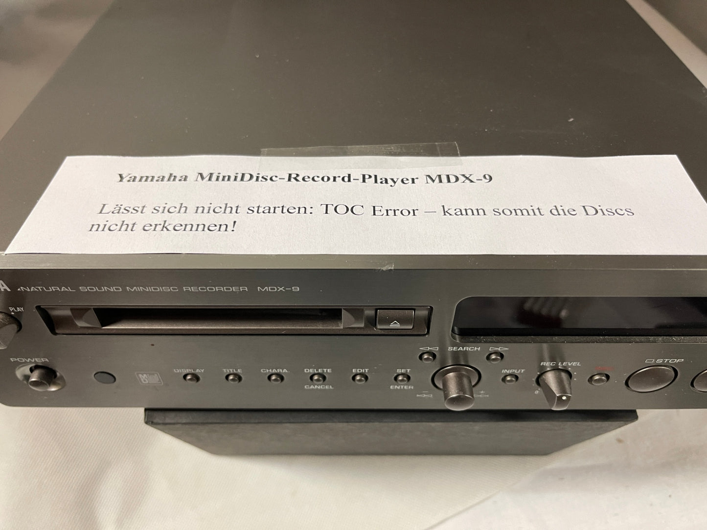 Yamaha MDX‑9 MiniDisc Deck – defekt / startet nicht – für Bastler