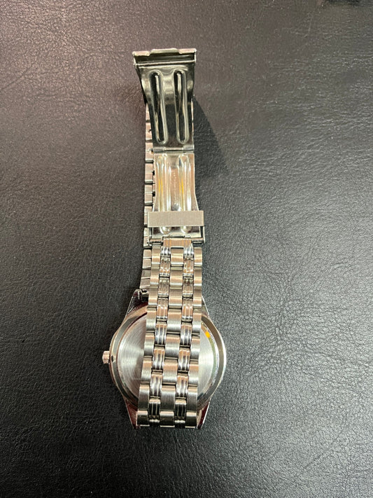 Unisex Armbanduhr Quartz Edelstahl Metallarmband Leuchtzeiger