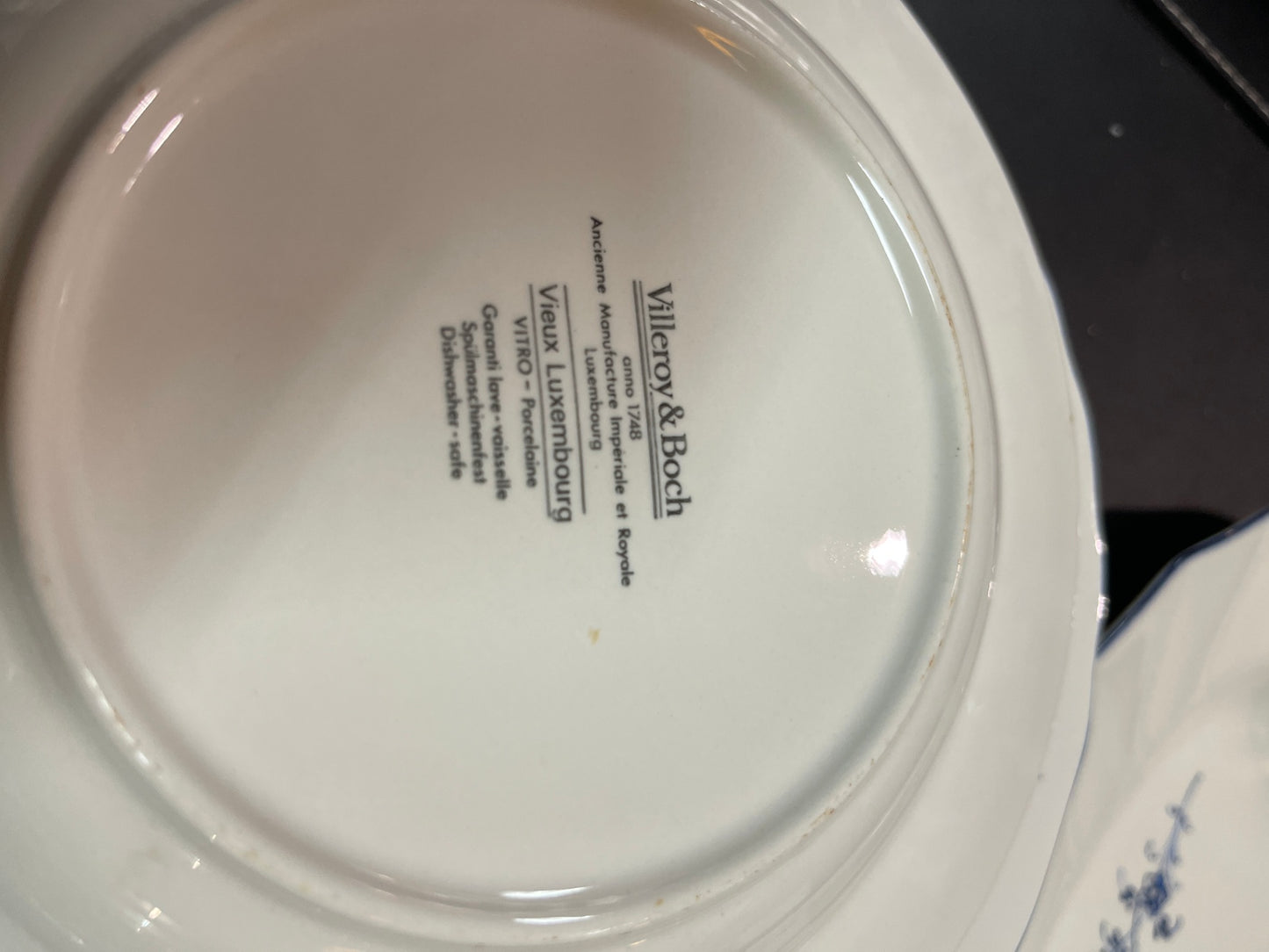 Villeroy & Boch Vieux Luxembourg Servierplatte 33 cm Porzellan blau