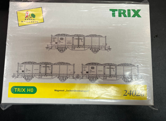 TRIX Express 24026 Zuckerrübentransport Wagenset Neuwertig OVP