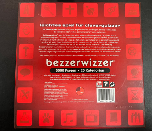 Bezzerwizzer Quizspiel 5000 Fragen Komplett Brettspiel Mattel