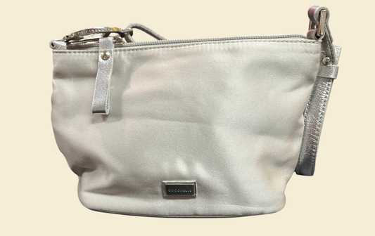 Coccinelle Umhängetasche Grau Made in Italy 20 x 13 cm Schultertasche