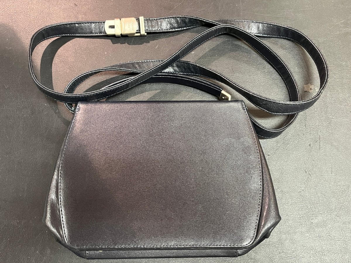 Mandarina Duck Umhängetasche Dunkelblau Leder Schultertasche mit Beutel
