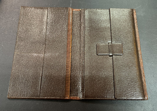 Ausweismappe Lederoptik Braun Dokumentenmappe Vintage
