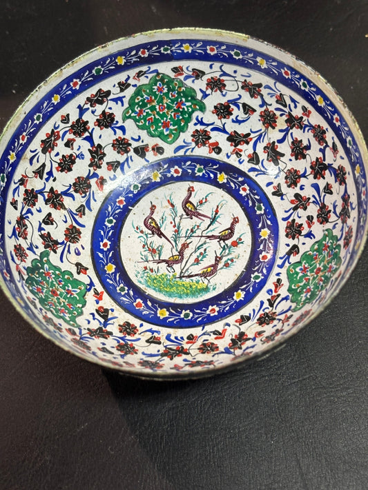 Persische Metallschale Ø 11 cm Made in Iran Handbemalt Dekorschale