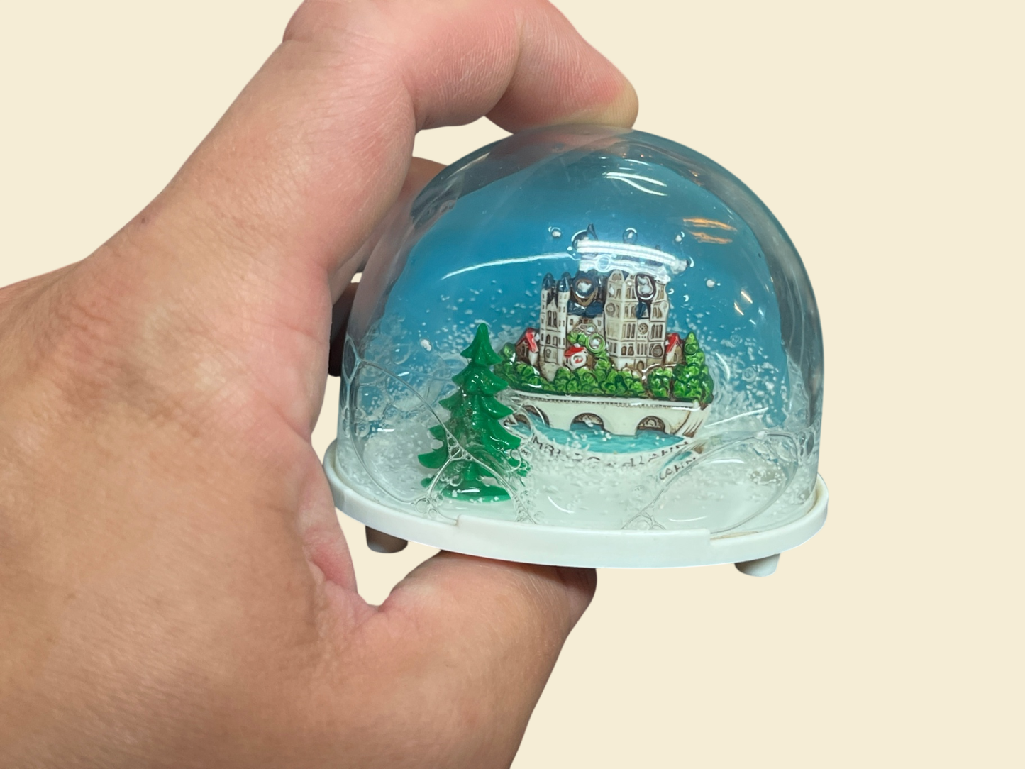 2 Schneekugeln Rüdesheim Niederwald Souvenir Kunststoff klein