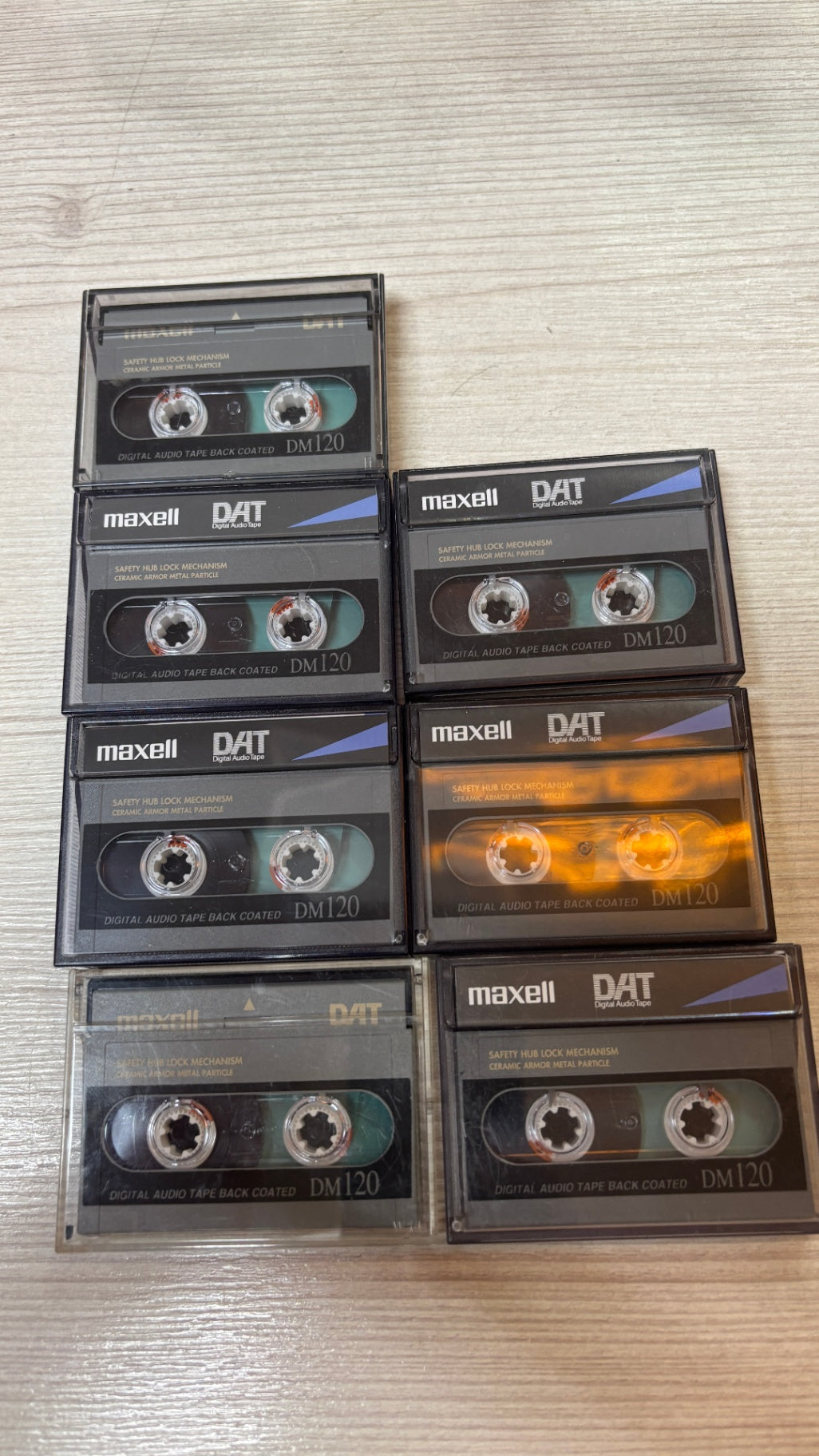 7 Maxell DM120 DAT-Kassetten 120 Min. nur einmal bespielt