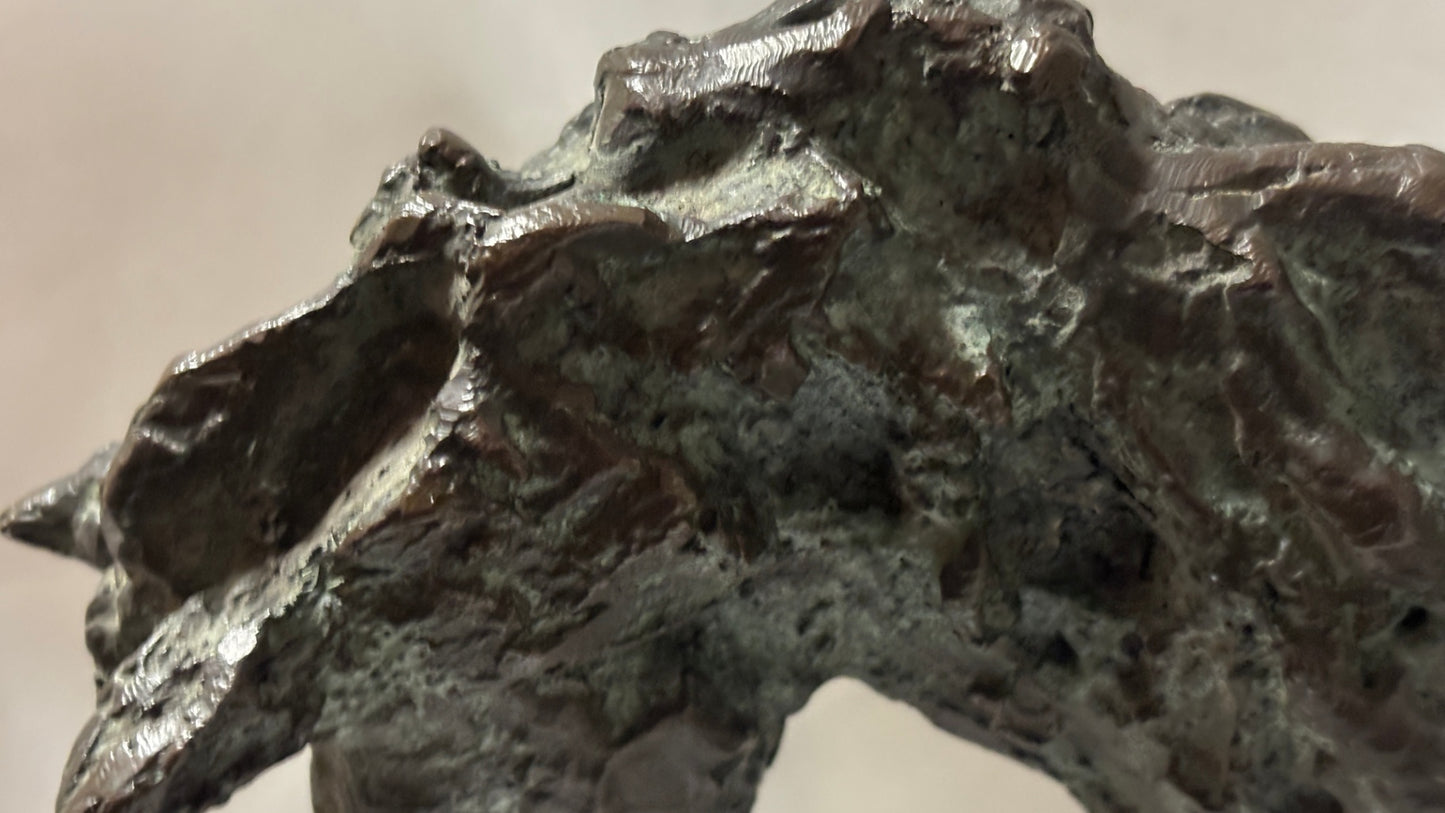 Friedrich Haufe Pferdeskulptur Bronze 1984 signiert 11 kg