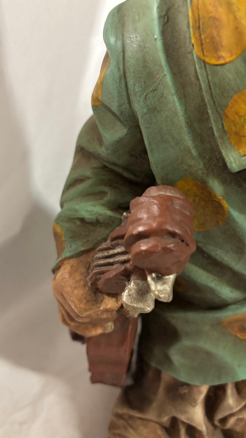 Jun Asilo Clownfigur signiert 52 cm handbemaltes Polyresin