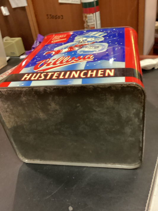 Villosa Hustelinchen Blechdose 50er/60er Jahre Werbung Schneemann 27 cm