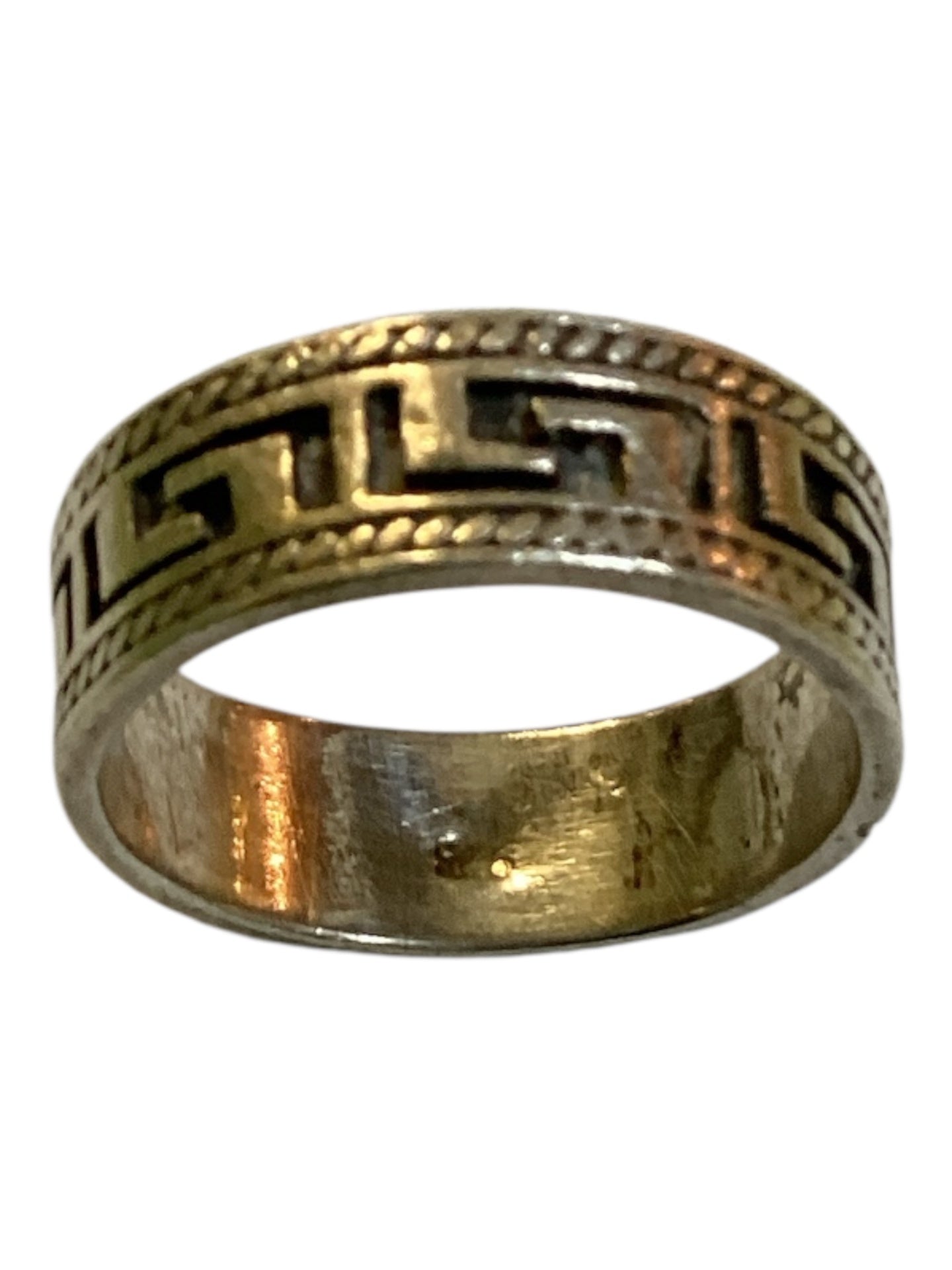 925 Silber Ring – Mäander / Greek Key – Vintage