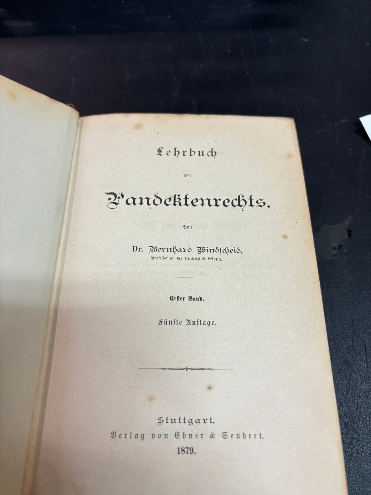 Bernhard Windscheid – Lehrbuch des Pandektenrechts – 3 Bände 1879