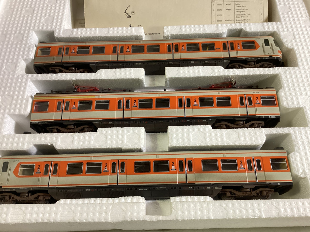 ROCO H0 43001 S-Bahn ET 420/421 DB orange – 3-teilig – OVP