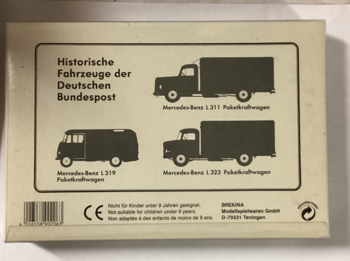 Brekina 90206 Deutsche Bundespost 3er Set Mercedes L 319 L 311 L 323 OVP