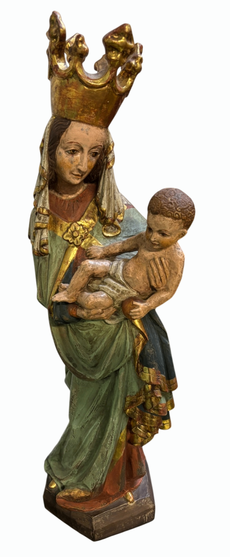 Veritas Madonna mit Kind 60 cm Holz geschnitzt farbig gefasst sakrale Kunst