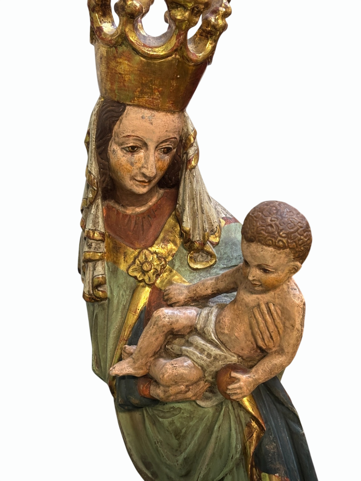 Veritas Madonna mit Kind 60 cm Holz geschnitzt farbig gefasst sakrale Kunst