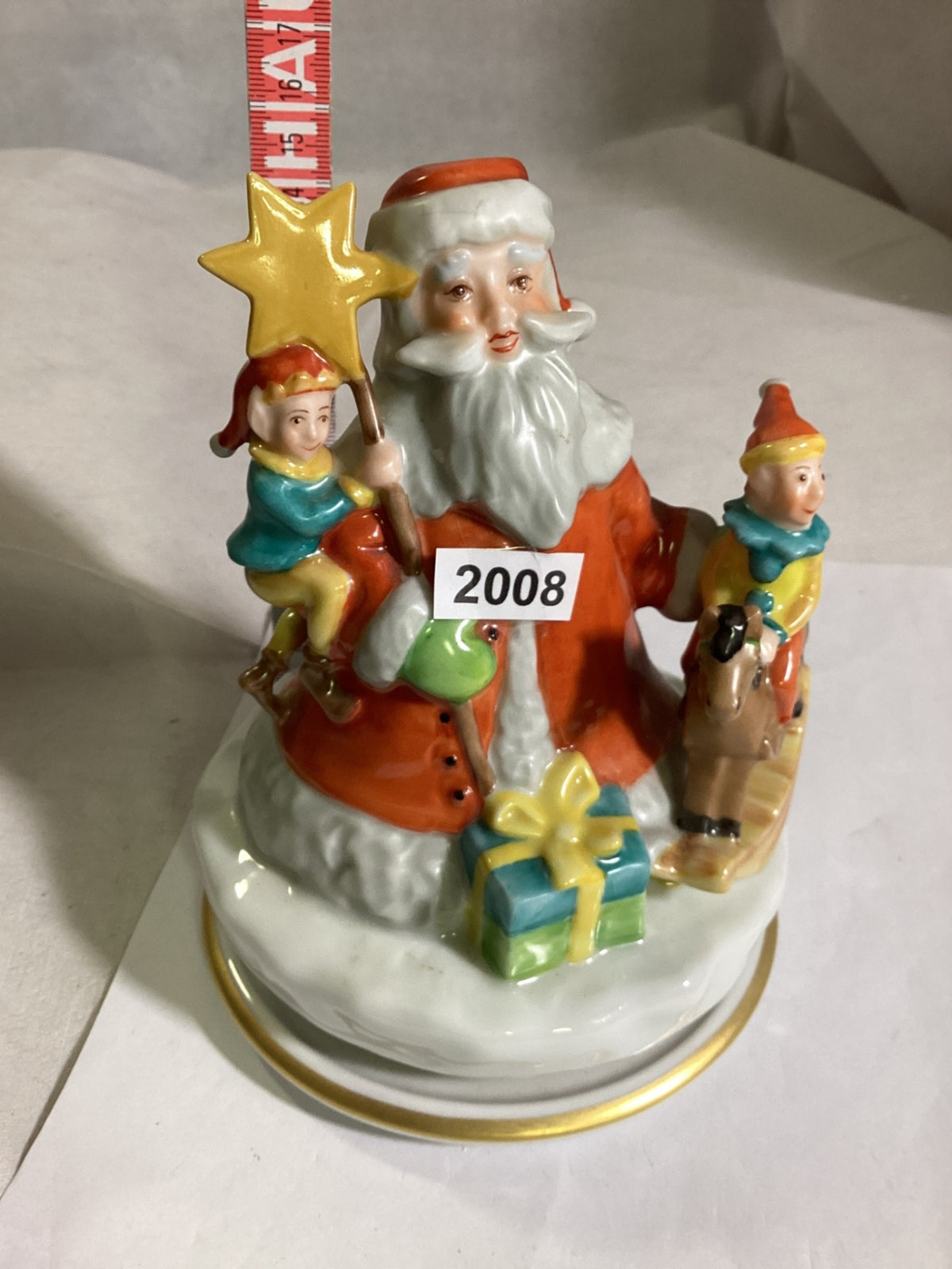 Hutschenreuther Weihnachtsspieluhr 2008 – Weihnachtsmann mit Kindern