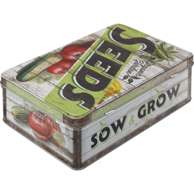 Blechdose Flach Garden Seeds (Neuware) NostalgicArt