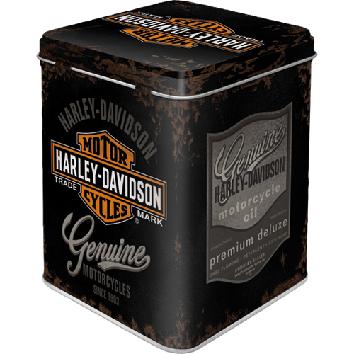 Blechdose Teedose »Harley-Davidson - Genuine Logo« (Neuware) NostalgicArt