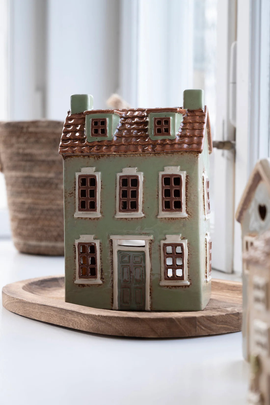 Grünes Haus für Teelicht Höhe: 20.5 cm Breite: 13.5 cm (Neuware incl. 19% MwSt)