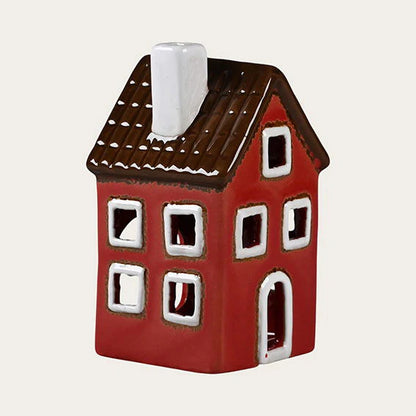 Teelichthaus rot Keramik Höhe: 10.9 cm Breite: 6.3 cm  (Neuware incl. 19% MwSt.