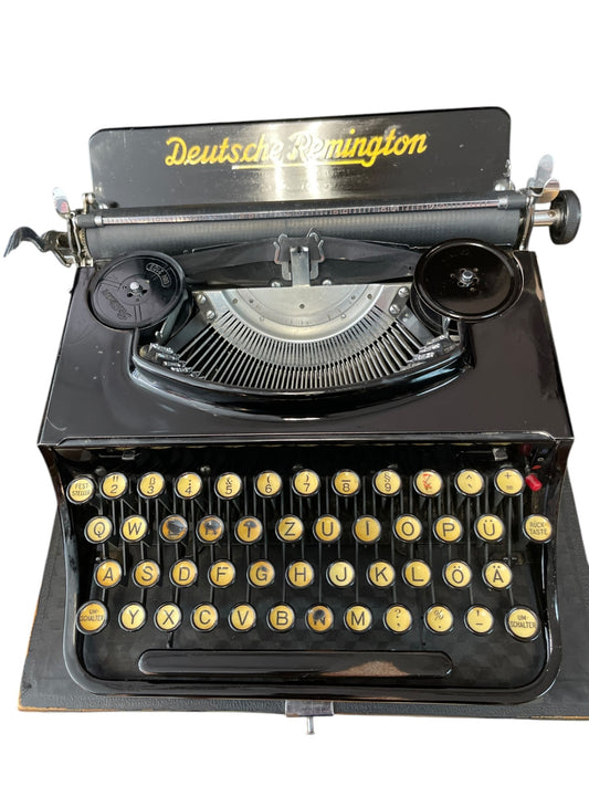 Antike Koffer-Schreibmaschine – Deutsche Remington ✨