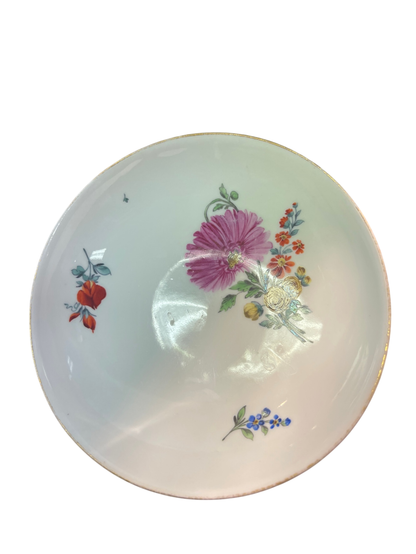 Original Meissener Schale – Handbemalt – Blumen-Dekor – 2. Wahl