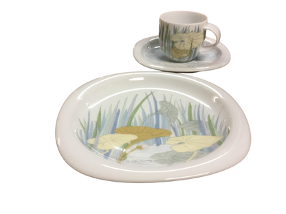 Rosenthal Studio-Line Rosseau Frühstücksset 3-tlg. – Tasse Teller Untertasse – Seerosen