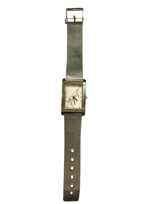 Uli Christoffel Designeruhr – Japan Quartz – Künstler-Armbanduhr – Edelstahl – selten