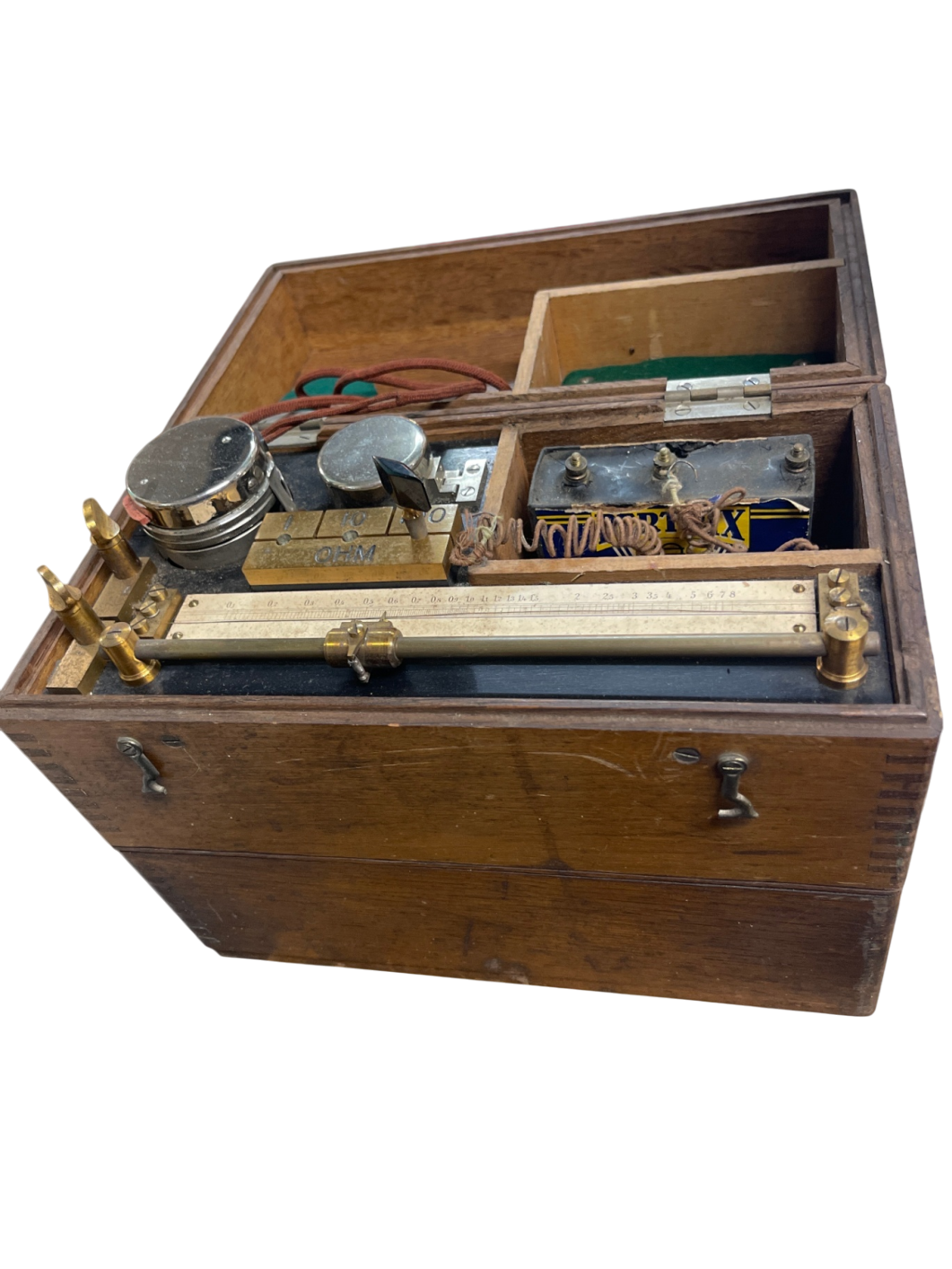 🔌 WHEATSTONE Antikes elektrisches Messgerät in Holzbox