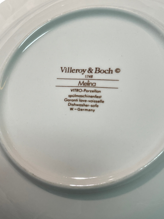  6 Suppenteller Villeroy & Boch Melina • Obstdekor • 23 cm • Vintage W.-Germany