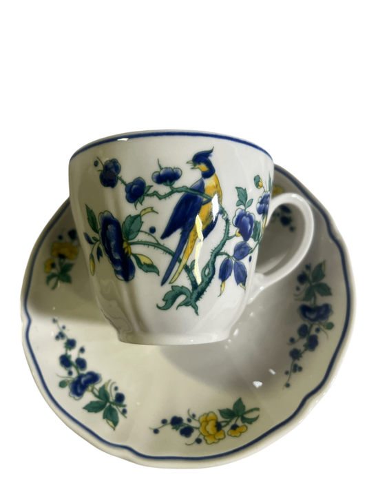 Villeroy & Boch – Phoenix Blau Kaffeetasse mit Untertasse – W. Germany