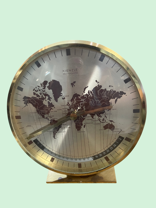 Tischuhr Kienzle Weltzeit Quartz Preisabschlag für Zustand siehe Beschreibung