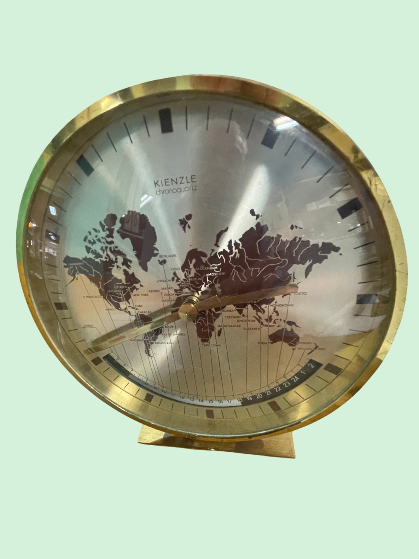 Tischuhr Kienzle Weltzeit Quartz Preisabschlag für Zustand siehe Beschreibung